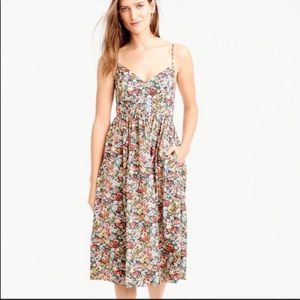 J Crew Lace-up back dress Liberty® Thorpe floral - Sz 00